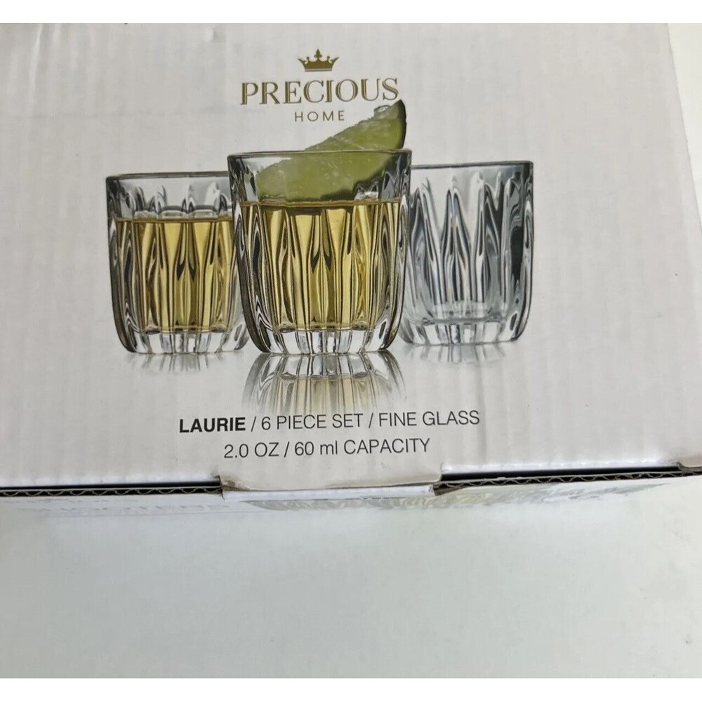 Precious Home Shot Glasses Clear Shooters—Skull, Elegant, Basic Panel Designs